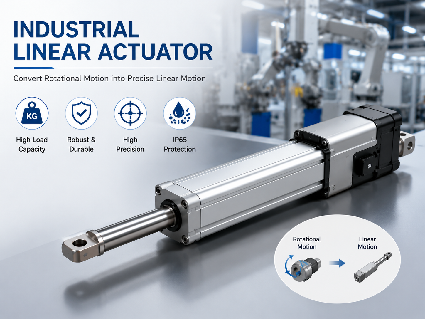 Industrial linear actuator Atuador linear industrial